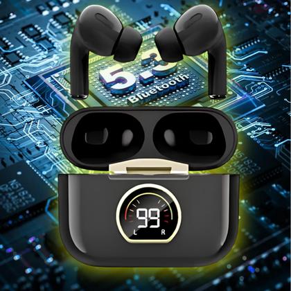 Imagem de Fone Bluetooth 5.3 com Hi-Res Áudio, Case com Visor LED e IPX4 LE2450