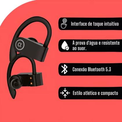 Imagem de Fone Bluetooth Esportivo Corrida Cor Preto