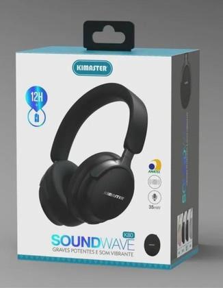 Imagem de Fone Bluetooth Headfone Wireless Sound Wave K80 Preto Kimaster