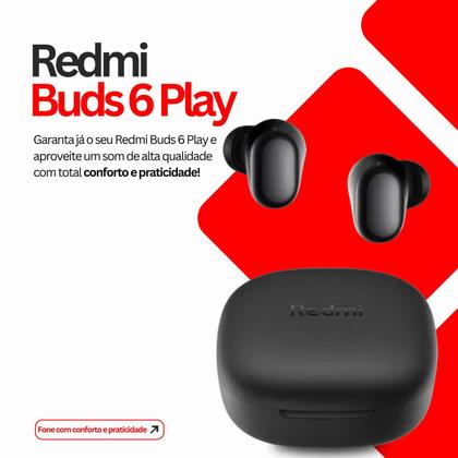 Imagem de Fone Bluetooth Redmi Buds 6 Play Xiaomi Original