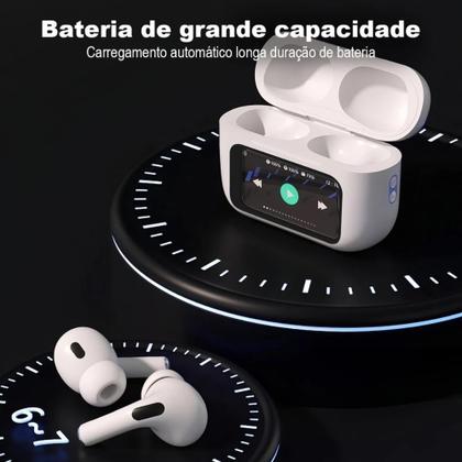 Imagem de Fone De Ouvido A9 Pro Tela Touch Screen controle Bluetooth 5.3 S. Marcar