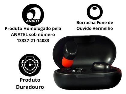Imagem de Fone De Ouvido Bluetooth 5.0 Sem Fio R8 Minipods Preto Original Intra Auricular com Microfone Para Celular Notebook