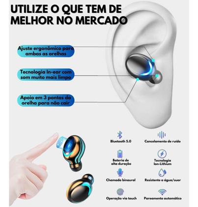 Imagem de Fone De Ouvido Bluetooth 5.0 Sem Fio Tws E10 A Prova Dágua