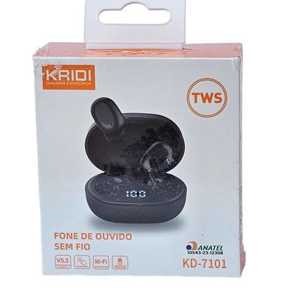 Imagem de Fone de Ouvido Bluetooth 5.3 Kaidi Kd-7101 sem Fio Preto