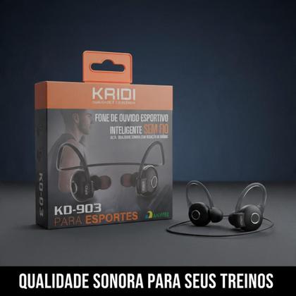 Imagem de Fone De Ouvido Bluetooth 5.3 Sem Fio Sport Acadêmia Bike Corrida Kd-903 - Kaidi