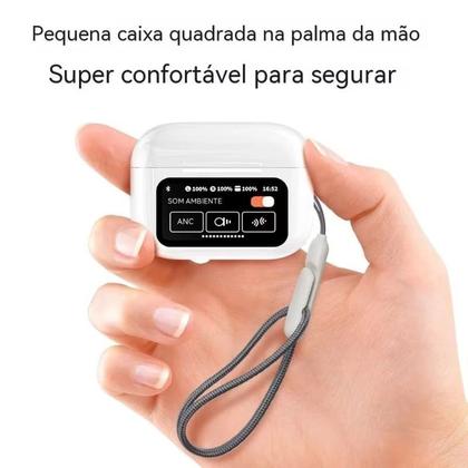 Imagem de Fone De Ouvido Bluetooth 5.4 Sem Fio Touch screen case digital Intra-auricular para Celular PC e Notebook Anti Ruído