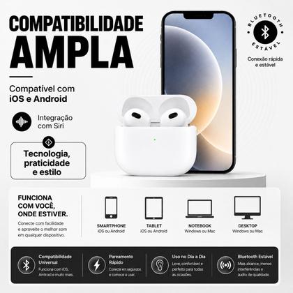 Imagem de Fone de Ouvido Bluetooth 5.4 TWS Sem Fio com Microfone e Redução de Ruído para Celular