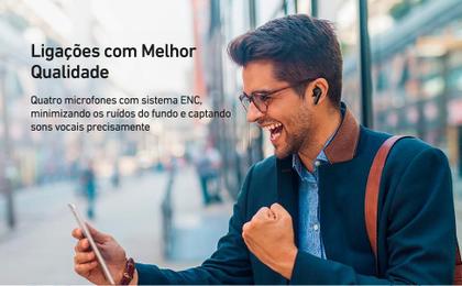 Imagem de Fone de Ouvido Bluetooth Baseus Bowie MZ10 com ANC Cancelamento de ruído ativo, Multiponto, App Personalizável e 20h de Bateria