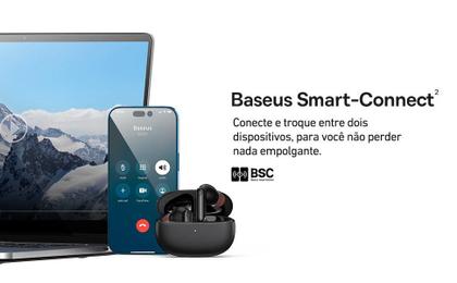 Imagem de Fone de Ouvido Bluetooth Baseus Bowie MZ10 com ANC Cancelamento de ruído ativo, Multiponto, App Personalizável e 20h de Bateria