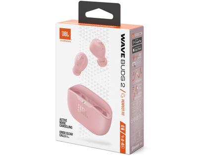 Imagem de Fone de Ouvido Bluetooth JBL Wave Buds 2 Rosa