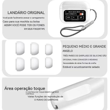 Imagem de Fone De Ouvido Bluetooth KAIDI ORIGINAL Tela Touch Fone de Ouvido Sem Fio Cancelamento de Ruido