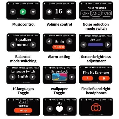 Imagem de Fone De Ouvido Bluetooth KAIDI ORIGINAL Tela Touch Fone de Ouvido Sem Fio Cancelamento de Ruido