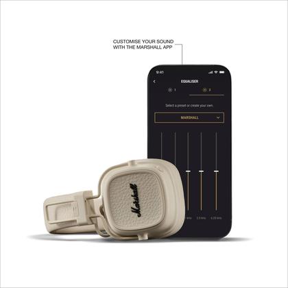 Fone de ouvido Bluetooth Marshall Major V On-Ear Cream Color