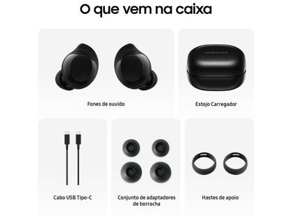 Imagem de Fone de Ouvido Bluetooth Samsung Buds Core com Microfone Cancelamento de Ruído Esportivo Intra-auricular True Wireless Preto