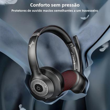 Imagem de Fone De Ouvido Bluetooth Sem Fio Atualizado JIAMQISHI EH02 Com Dongle USB E Microfone Com