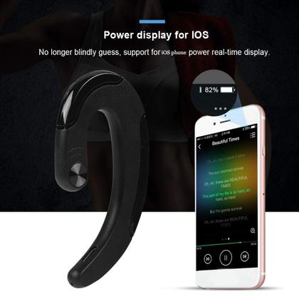 Imagem de Fone de ouvido Bluetooth sem fio Ear-Hook Earphone Stereo Black