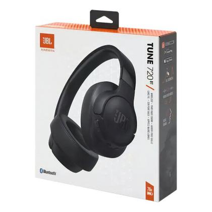Imagem de Fone De Ouvido Bluetooth Sem Fio JBL Tune 720BT Dobrável - Preto