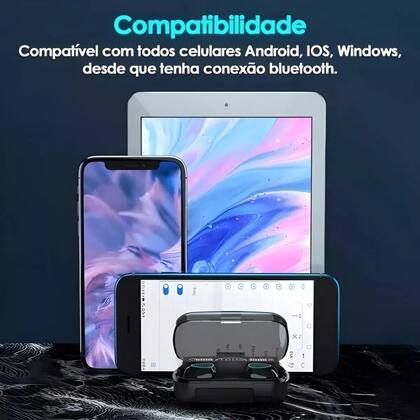 Imagem de Fone de Ouvido Bluetooth TWS Com POWER BANK