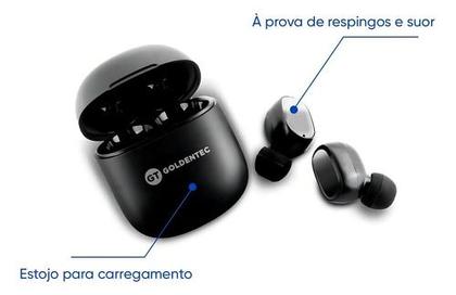 Imagem de Fone de Ouvido Bluetooth TWS GT Drop - Preto - Goldentec