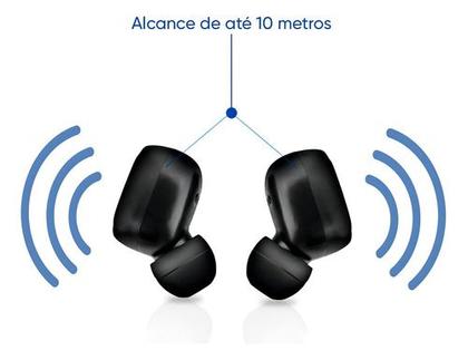 Imagem de Fone de Ouvido Bluetooth TWS GT Drop - Preto - Goldentec