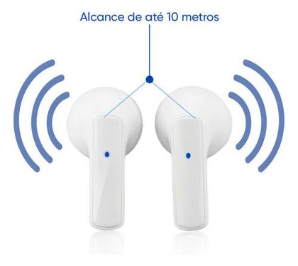 Imagem de Fone de Ouvido Bluetooth TWS GT Free - Branco - Goldentec