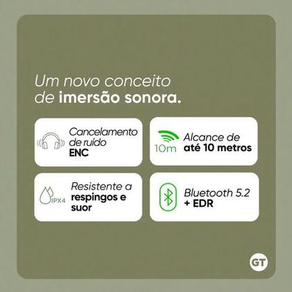 Imagem de Fone de Ouvido Bluetooth TWS GT Free - Branco - Goldentec