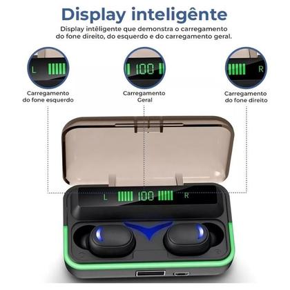 Imagem de Fone De Ouvido Bluetooth Tws M10 V5.1 2000mah Ipx7