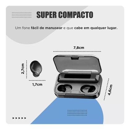 Imagem de Fone De Ouvido Bluetooth Tws M10 V5.1 2000mah Ipx7