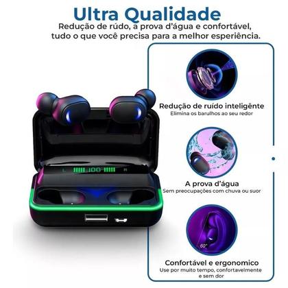 Imagem de Fone De Ouvido Bluetooth Tws M10 V5.1 2000mah Ipx7