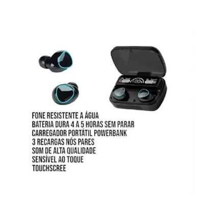 Imagem de Fone De Ouvido Bluetooth Tws M10 V5.1 2000mah Ipx7