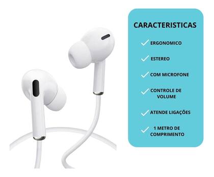 Imagem de Fone De Ouvido C Microfone Compatível Samsung J5 J6 J7 Prime