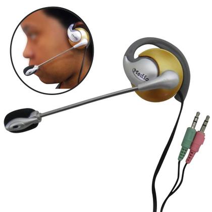 Imagem de Fone de ouvido C Microfone P2 Headset Home Office Computador Notebook Jogos Wathsapp