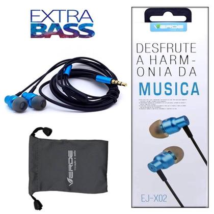 Imagem de Fone de Ouvido Celular Original Com Microfone Auxilia P2 Estéreo Extra Bass Intra-auricular - EJX02