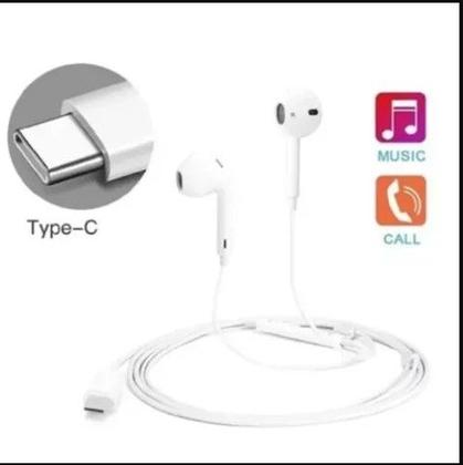 Imagem de Fone de Ouvido Com Microfone Tipo-C Kaidi KD-729 Branco