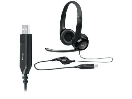 Imagem de Fone de ouvido com microfone usb h390 logitech