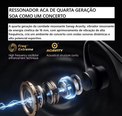 Fone de ouvido de condução óssea Sanag B60S PRO_MAX 64GB memória