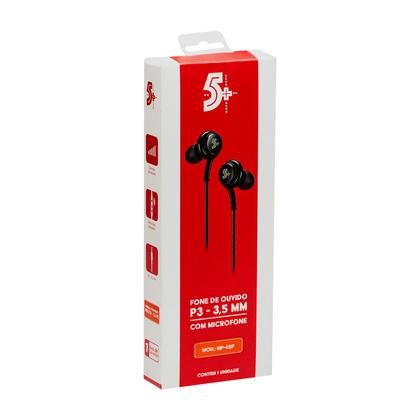 Imagem de Fone De Ouvido Definicao Auricular C/ Microfone Preto 1,20 M