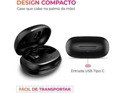 Imagem de Fone de Ouvido Earbud AIWA EB-03-B Bluetooth IPX5 ANC Modo Ambiente