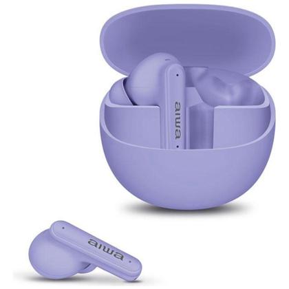 Imagem de Fone De Ouvido Eardbud Aiwa Aws-eb-04-p Bluetooth Ipx4 Roxo