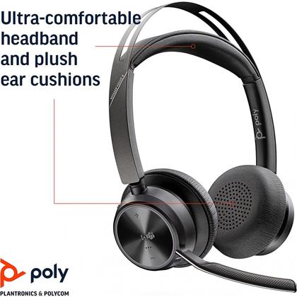 Imagem de Fone de ouvido Empresarial Poly Voyager Focus 2 UC USB-C LS (214433-01)