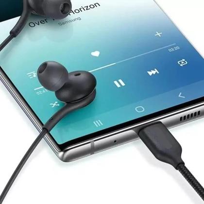Imagem de Fone de Ouvido Entrada Tipo C Compativel Samsung A53 S10 S20 fe S21 S22 M52 Note 10 Note 20 Ultra Tab S6