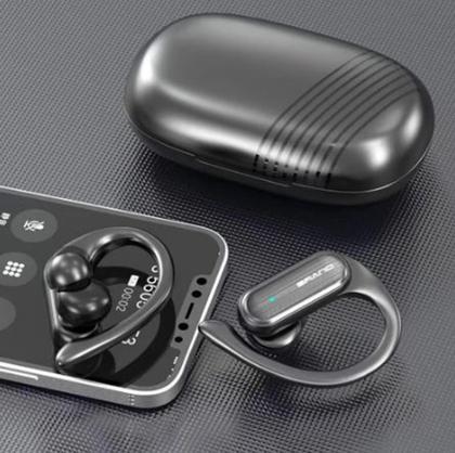 Imagem de Fone de Ouvido Esportivo A520 Bluetooth 5.3 9D À Prova D'água Com Microfone Preto