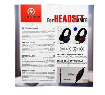 Imagem de Fone De Ouvido Estéreo Headset Gamer Com Microfone Kapbom