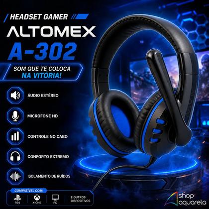 Imagem de Fone de Ouvido Gamer Com Fio P2 Headset Microfone Controle de Volume Original Altomex