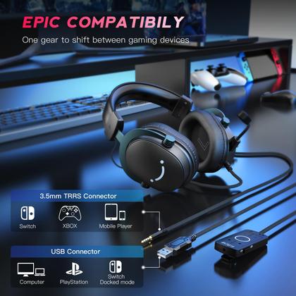 Imagem de Fone de Ouvido Gamer FIFINE AmpliGame H9 USB - Som Surround 7.1