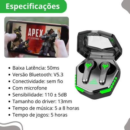 Imagem de Fone de Ouvido Gamer Sem Fio com Conforto Duradouro e Som Claro