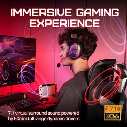 Imagem de Fone de Ouvido Gamer Sem Fio OXS Storm G2 - Som Surround 7.1