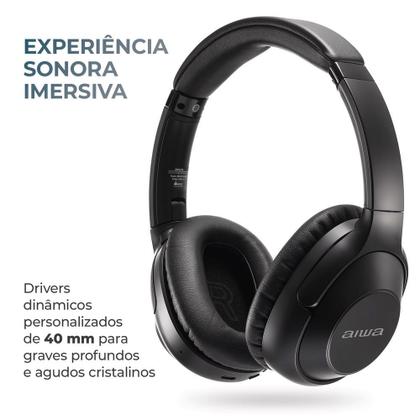 Imagem de Fone de ouvido Headphone Aiwa HP-05 HI-FI ANC NFC BT APP
