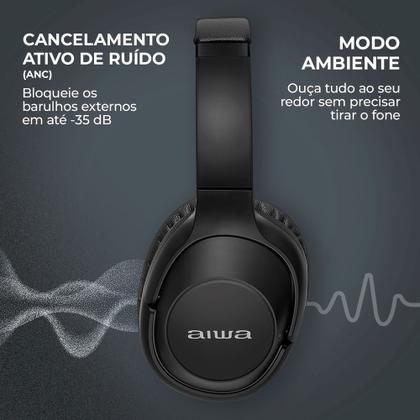Imagem de Fone de ouvido Headphone Aiwa HP-05 HI-FI ANC NFC BT APP