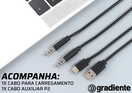 Imagem de Fone De Ouvido Headphone Bluetooth 5.3 Sem Fio Gh633bt Gradiente Dobrável Com Microfone Cor Preto